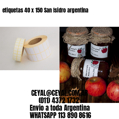 etiquetas 40 x 150 San Isidro argentina
