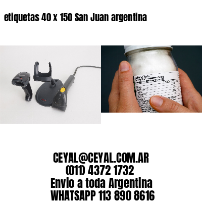 etiquetas 40 x 150 San Juan argentina