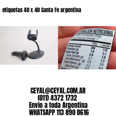 etiquetas 40 x 40 Santa Fe argentina