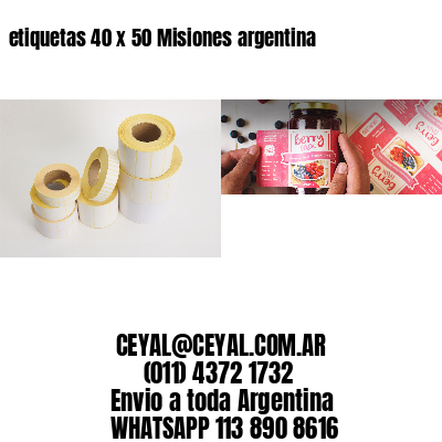 etiquetas 40 x 50 Misiones argentina