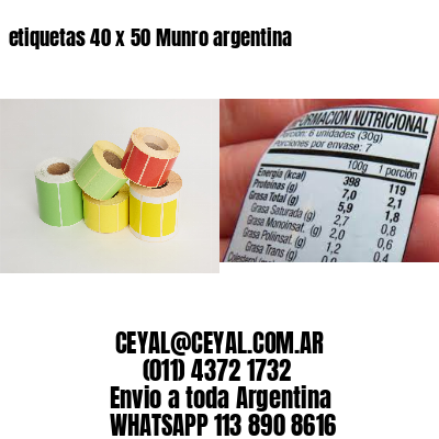 etiquetas 40 x 50 Munro argentina