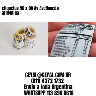 etiquetas 40 x 90 Av Avellaneda argentina