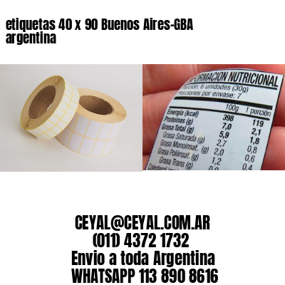 etiquetas 40 x 90 Buenos Aires-GBA argentina