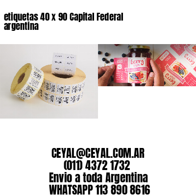 etiquetas 40 x 90 Capital Federal argentina