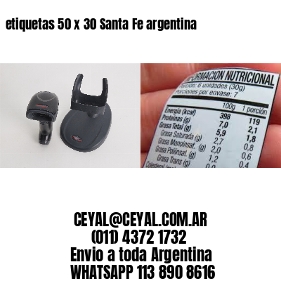 etiquetas 50 x 30 Santa Fe argentina