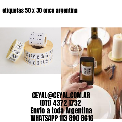 etiquetas 50 x 30 once argentina