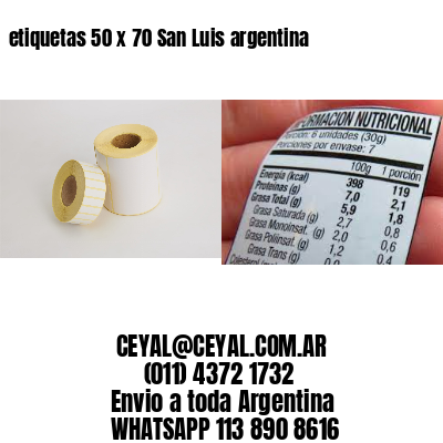 etiquetas 50 x 70 San Luis argentina