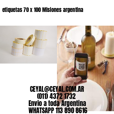 etiquetas 70 x 100 Misiones argentina