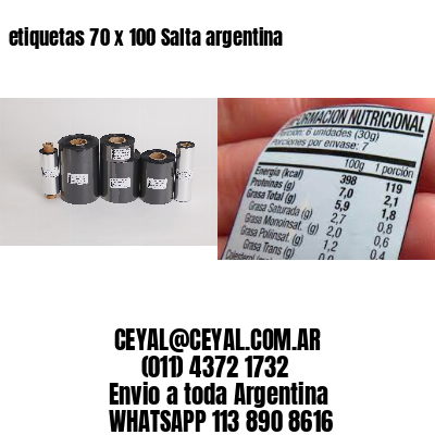 etiquetas 70 x 100 Salta argentina