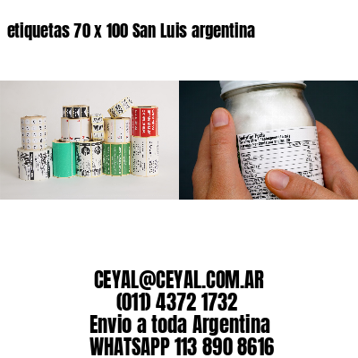 etiquetas 70 x 100 San Luis argentina