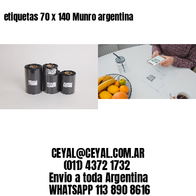 etiquetas 70 x 140 Munro argentina