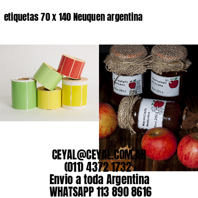 etiquetas 70 x 140 Neuquen argentina