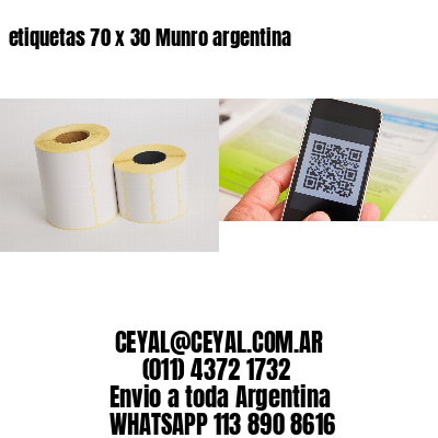etiquetas 70 x 30 Munro argentina