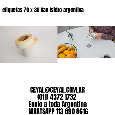 etiquetas 70 x 30 San Isidro argentina