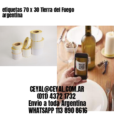 etiquetas 70 x 30 Tierra del Fuego argentina