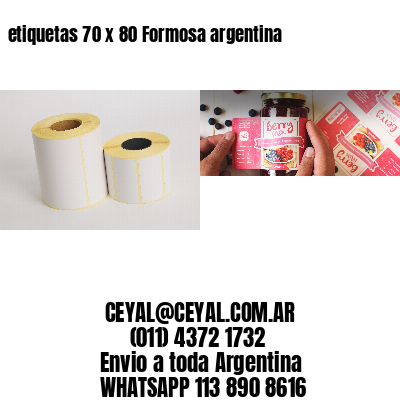 etiquetas 70 x 80 Formosa argentina