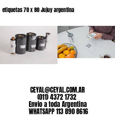 etiquetas 70 x 80 Jujuy argentina