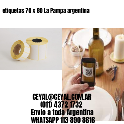 etiquetas 70 x 80 La Pampa argentina