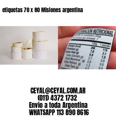 etiquetas 70 x 80 Misiones argentina