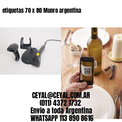 etiquetas 70 x 80 Munro argentina