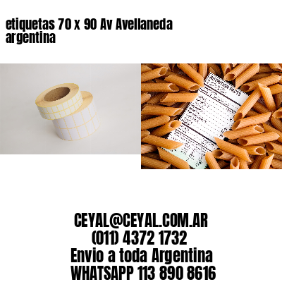 etiquetas 70 x 90 Av Avellaneda argentina