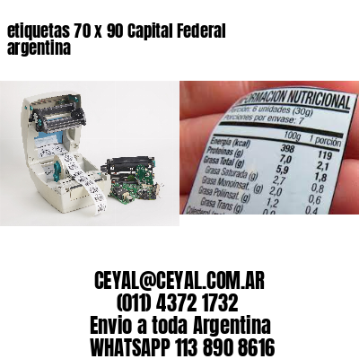 etiquetas 70 x 90 Capital Federal argentina