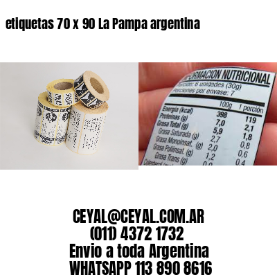 etiquetas 70 x 90 La Pampa argentina