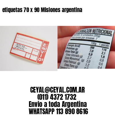 etiquetas 70 x 90 Misiones argentina