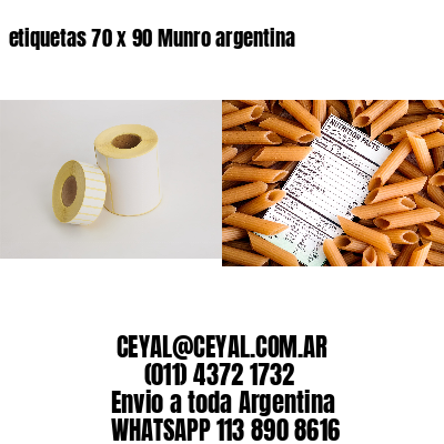 etiquetas 70 x 90 Munro argentina