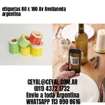 etiquetas 80 x 100 Av Avellaneda argentina