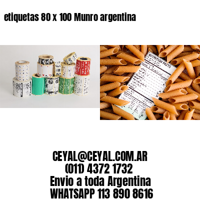 etiquetas 80 x 100 Munro argentina