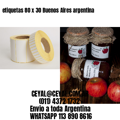 etiquetas 80 x 30 Buenos Aires argentina