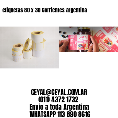 etiquetas 80 x 30 Corrientes argentina