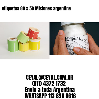 etiquetas 80 x 50 Misiones argentina