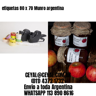etiquetas 80 x 70 Munro argentina