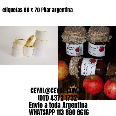etiquetas 80 x 70 Pilar argentina