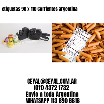 etiquetas 90 x 110 Corrientes argentina