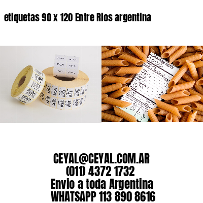 etiquetas 90 x 120 Entre Rios argentina