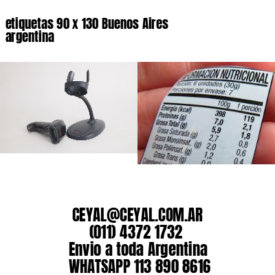 etiquetas 90 x 130 Buenos Aires argentina