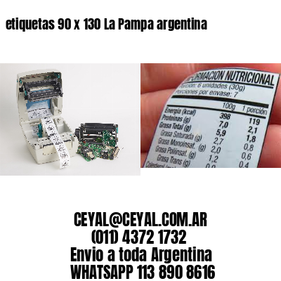 etiquetas 90 x 130 La Pampa argentina