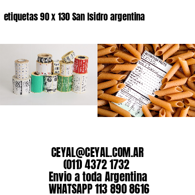 etiquetas 90 x 130 San Isidro argentina