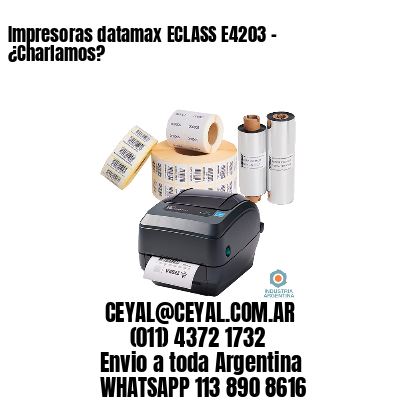 Impresoras datamax ECLASS E4203 - ¿Charlamos?	
