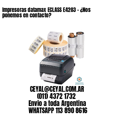 Impresoras datamax ECLASS E4203 - ¿Nos ponemos en contacto?	