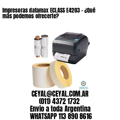 Impresoras datamax ECLASS E4203 – ¿Qué más podemos ofrecerte?