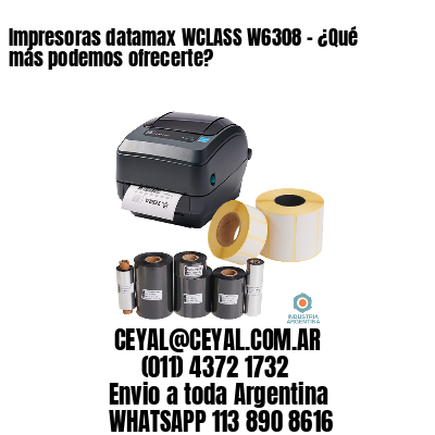 Impresoras datamax WCLASS W6308 - ¿Qué más podemos ofrecerte?	