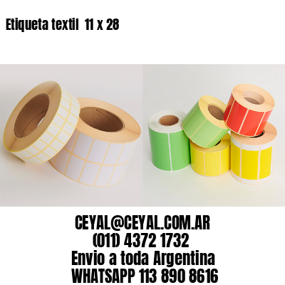 Etiqueta textil  11 x 28