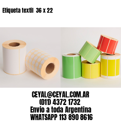 Etiqueta textil  36 x 22