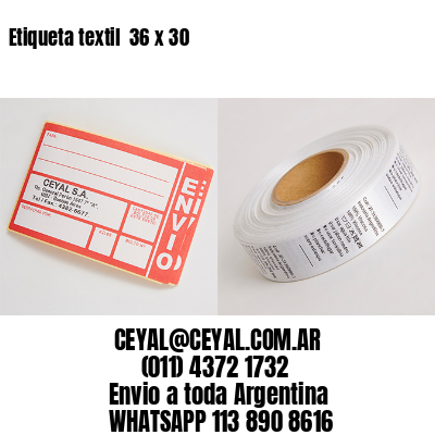 Etiqueta textil  36 x 30