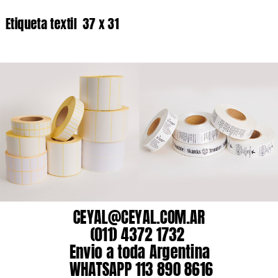 Etiqueta textil  37 x 31