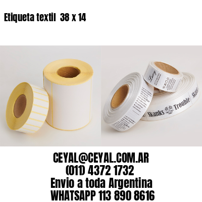 Etiqueta textil  38 x 14